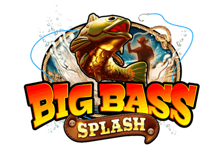 Big Bass Splash logo, bass fish mascot and fisherman badge